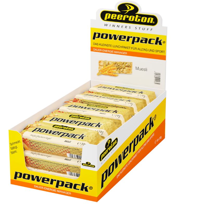 Peeroton POWERPACK Riegel 70g Müsli, 12 + 3 Gratis